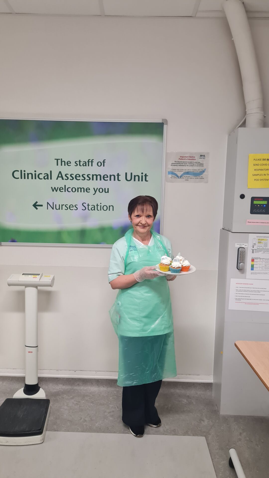 Anniversary cupcakes given to patients by serco