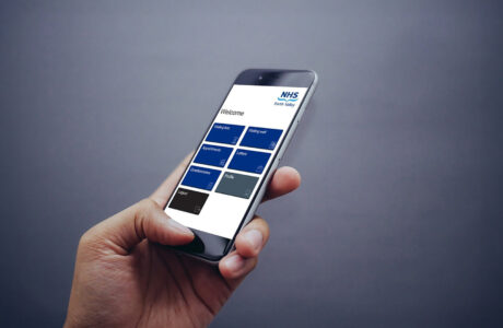 Person browsing the Patient Hub App