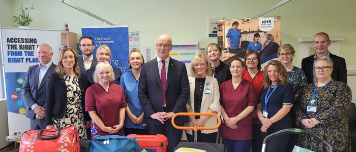 First Minister with NHS FV Staff