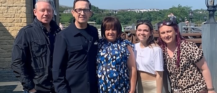Kevin with James Family